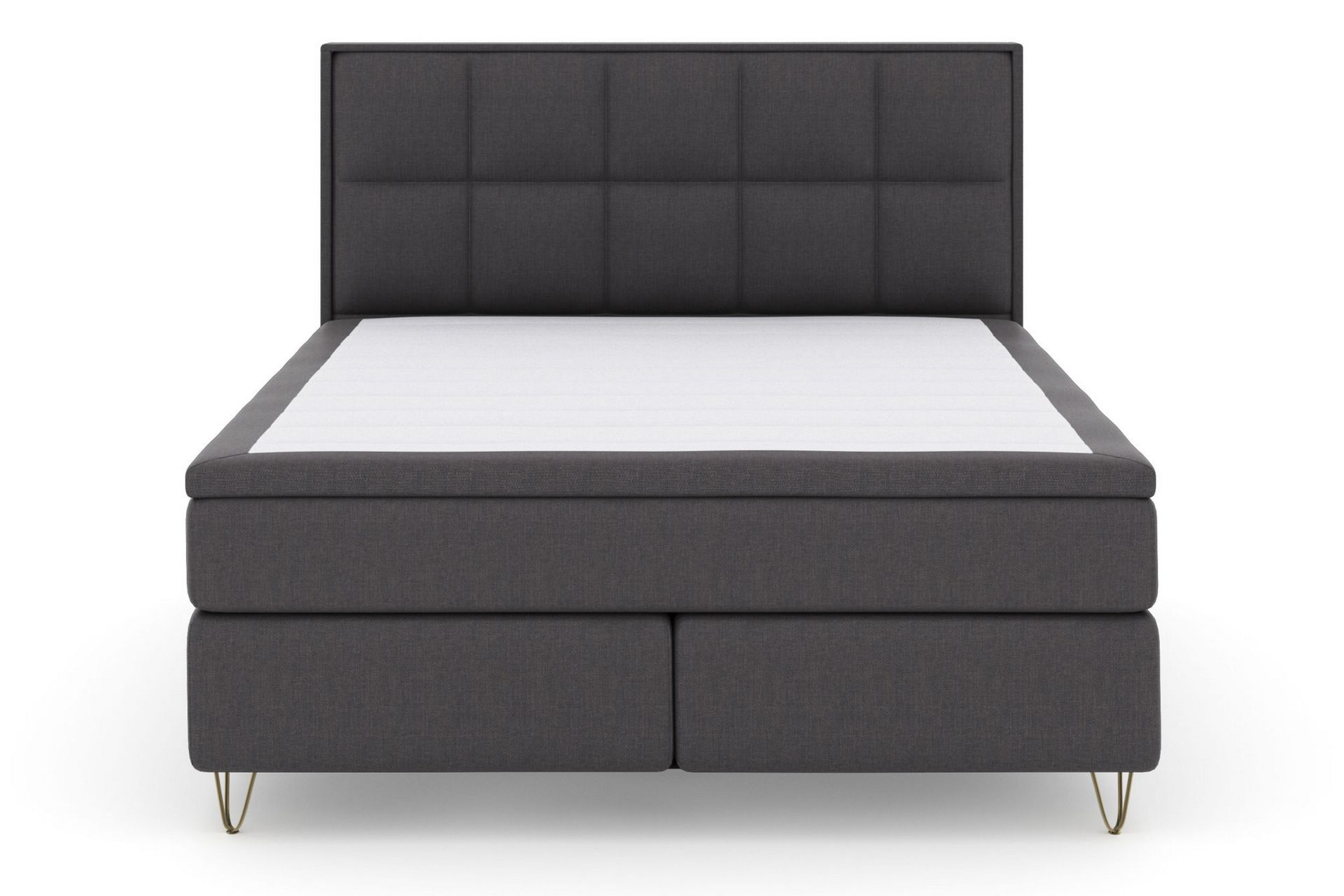 Select No 5 Komplet Sengepakke 180x200 Medium Latex - Mørkegrå/Metal V-form - Møbler - Senge - Komplet sengepakke