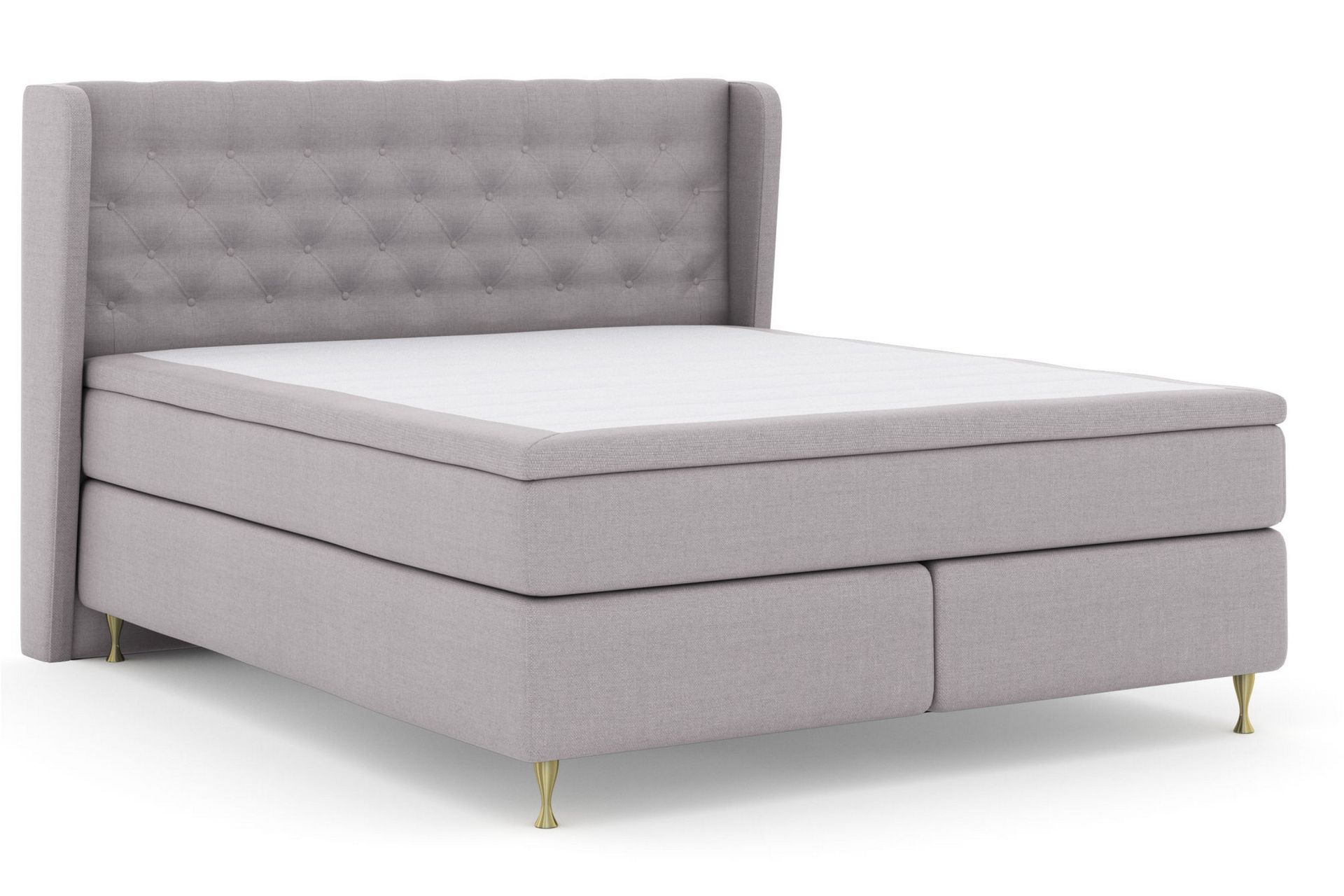 Select No 5 Komplet Sengepakke 180x200 Medium Watergel - Lysegrå/Guld - Møbler - Senge - Komplet sengepakke