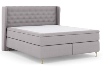Select No 5 Komplet Sengepakke 180x200 Medium Watergel - Lysegrå/Guld - Møbler - Senge - Komplet sengepakke