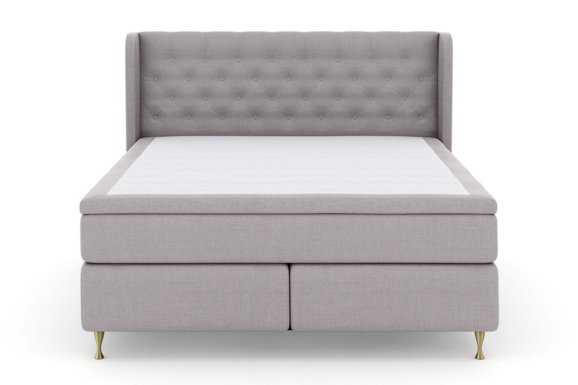 Select No 5 Komplet Sengepakke 180x200 Medium Watergel - Lysegrå/Guld - Møbler - Senge - Komplet sengepakke