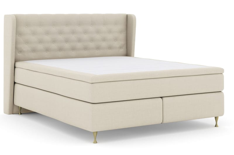 Select No 5 Komplet Sengepakke 210x210 Fast Latex - Beige/Guld - Møbler - Senge - Kontinentalsenge