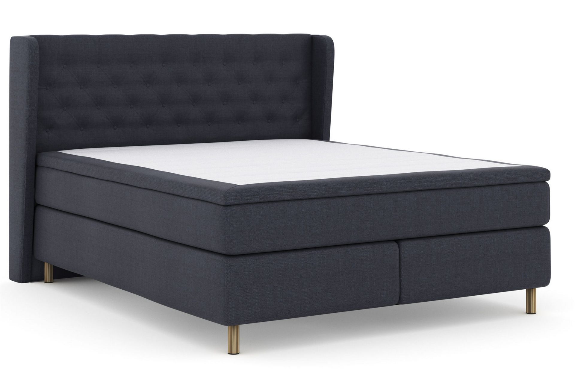 Select No 5 Komplet Sengepakke 210x210 Fast Latex - Blå/Kobber - Møbler - Senge - Komplet sengepakke