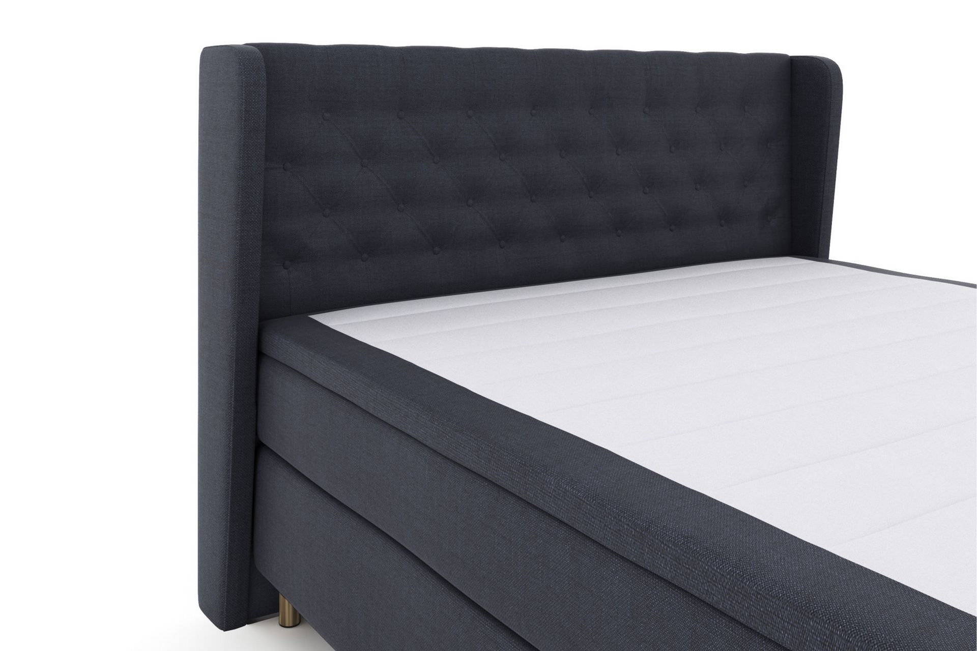 Select No 5 Komplet Sengepakke 210x210 Fast Latex - Blå/Kobber - Møbler - Senge - Komplet sengepakke