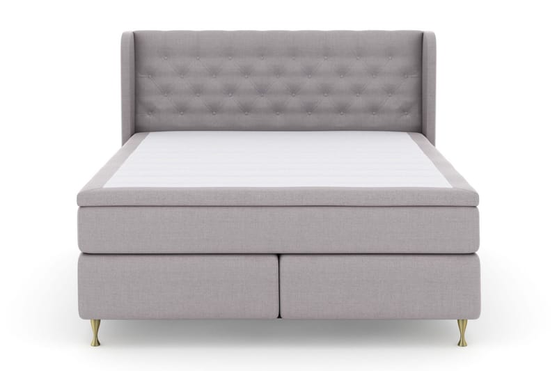 Select No 5 Komplet Sengepakke 210x210 Fast Latex, Lysegrå/Guld