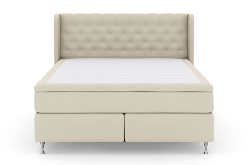 Select No 5 Komplet Sengepakke 210x210 Fast Watergel - Beige/Sølv - Møbler - Senge - Kontinentalsenge