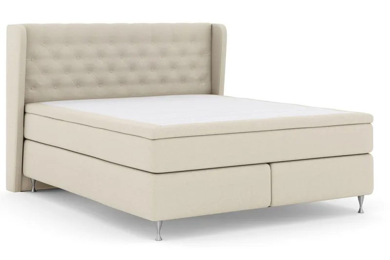Select No 5 Komplet Sengepakke 210x210 Fast Watergel - Beige/Sølv - Møbler - Senge - Kontinentalsenge
