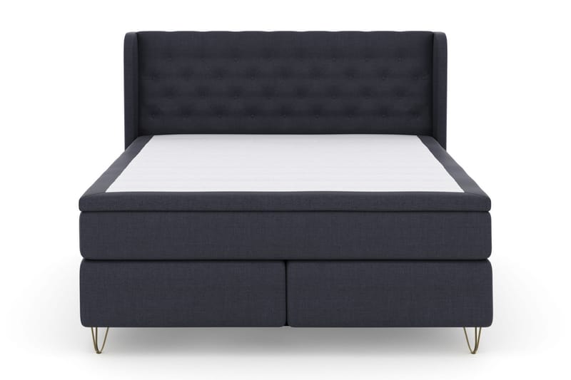 Select No 5 Komplet Sengepakke 210x210 Fast Watergel, Blå/Metal V-form