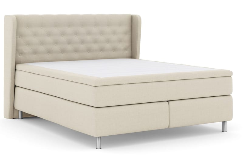 Select No 5 Komplet Sengepakke 210x210 Fast/Medium Latex - Beige/Metal - Møbler - Senge - Kontinentalsenge