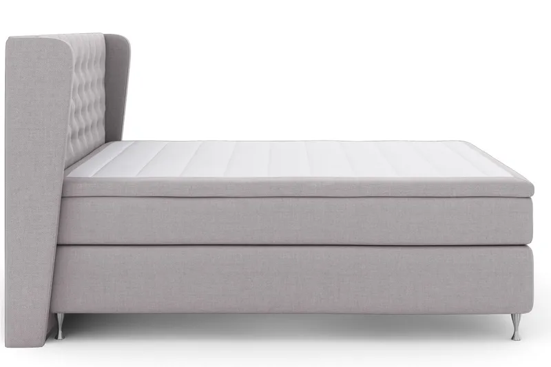 Select No 5 Komplet Sengepakke 210x210 Fast/Medium Latex - Lysegrå/Sølv - Møbler - Senge - Kontinentalsenge