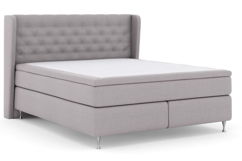 Select No 5 Komplet Sengepakke 210x210 Fast/Medium Latex - Lysegrå/Sølv - Møbler - Senge - Kontinentalsenge