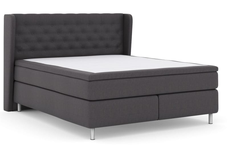 Select No 5 Komplet Sengepakke 210x210 Fast/Medium Latex - Mørkegrå/Metal - Møbler - Senge - Kontinentalsenge