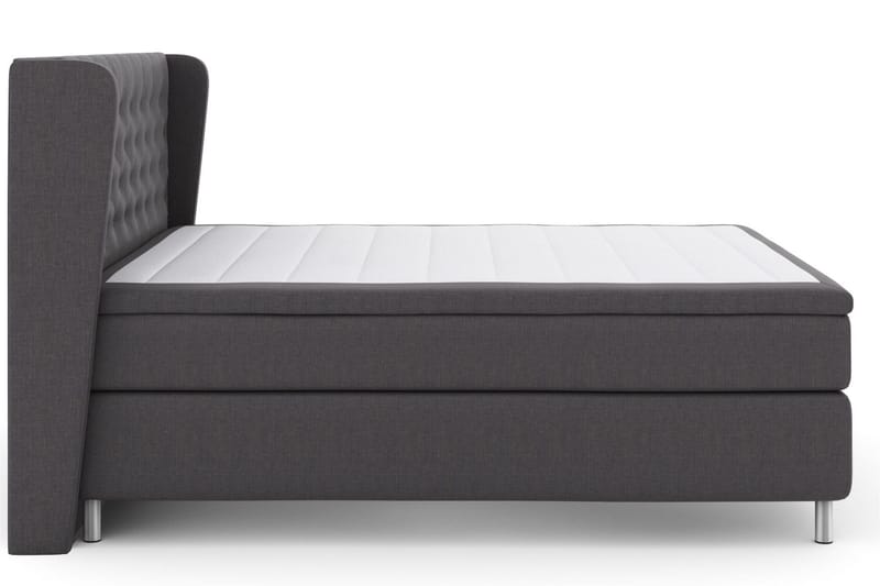Select No 5 Komplet Sengepakke 210x210 Fast/Medium Latex - Mørkegrå/Metal - Møbler - Senge - Kontinentalsenge