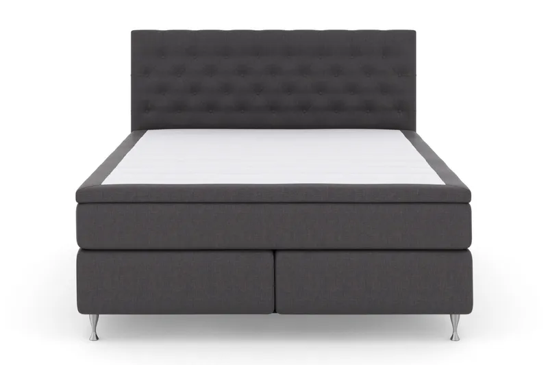 Select No 5 Komplet Sengepakke 210x210 Fast/Medium Latex - Mørkegrå/Sølv - Møbler - Senge - Kontinentalsenge