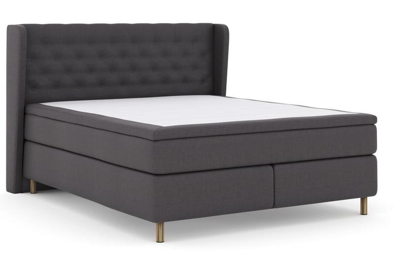 Select No 5 Komplet Sengepakke 210x210 Fast/Medium Watergel - Mørkegrå/Kobber - Møbler - Senge - Kontinentalsenge