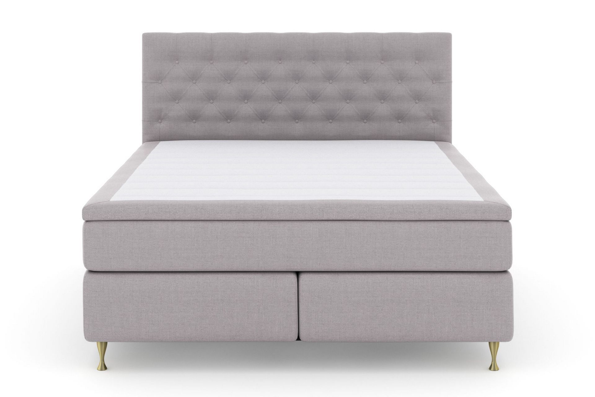 Select No 5 Komplet Sengepakke 210x210 Medium Latex - Lysegrå/Guld - Møbler - Senge - Komplet sengepakke