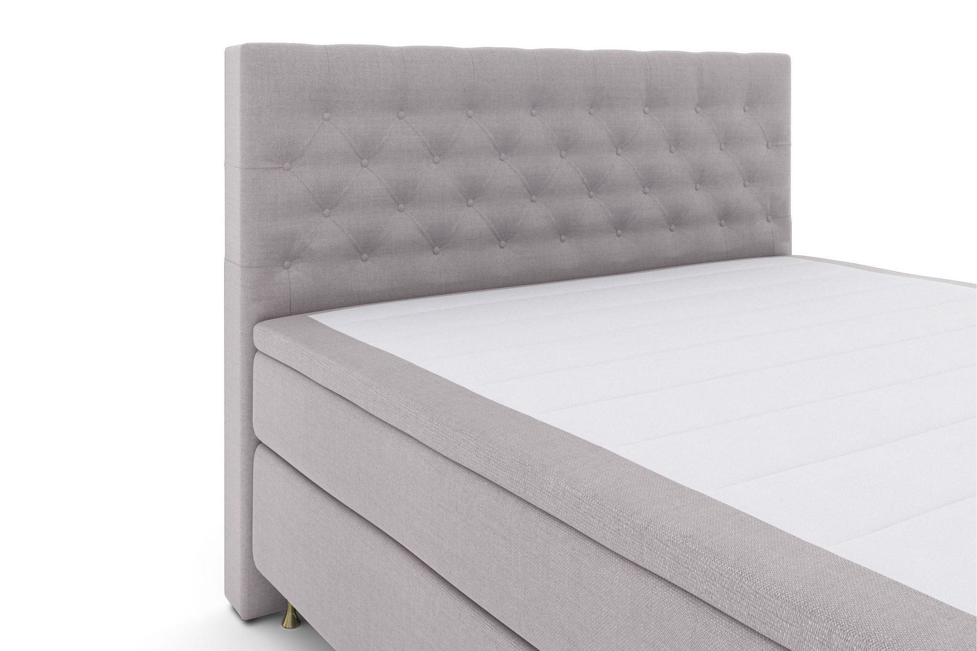 Select No 5 Komplet Sengepakke 210x210 Medium Latex - Lysegrå/Guld - Møbler - Senge - Komplet sengepakke
