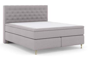 Select No 5 Komplet Sengepakke 210x210 Medium Latex - Lysegrå/Guld - Møbler - Senge - Komplet sengepakke