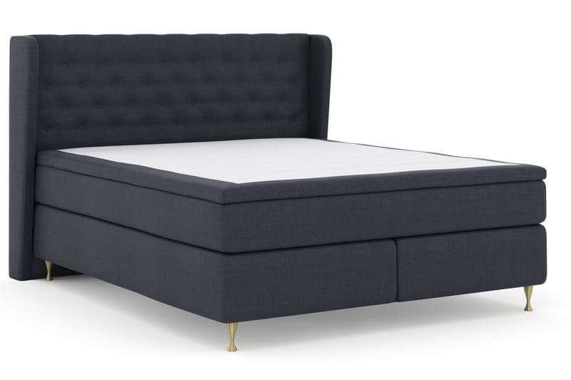 Select No 5 Komplet Sengepakke 210x210 Medium Watergel - Blå/Guld - Møbler - Senge - Komplet sengepakke