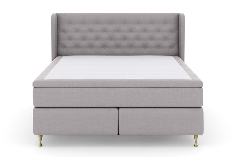Select No 5 Komplet Sengepakke 210x210 Medium Watergel - Lysegrå/Guld - Møbler - Senge - Komplet sengepakke