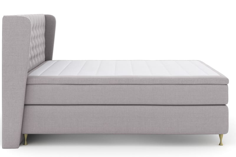 Select No 5 Komplet Sengepakke 210x210 Medium Watergel - Lysegrå/Guld - Møbler - Senge - Komplet sengepakke