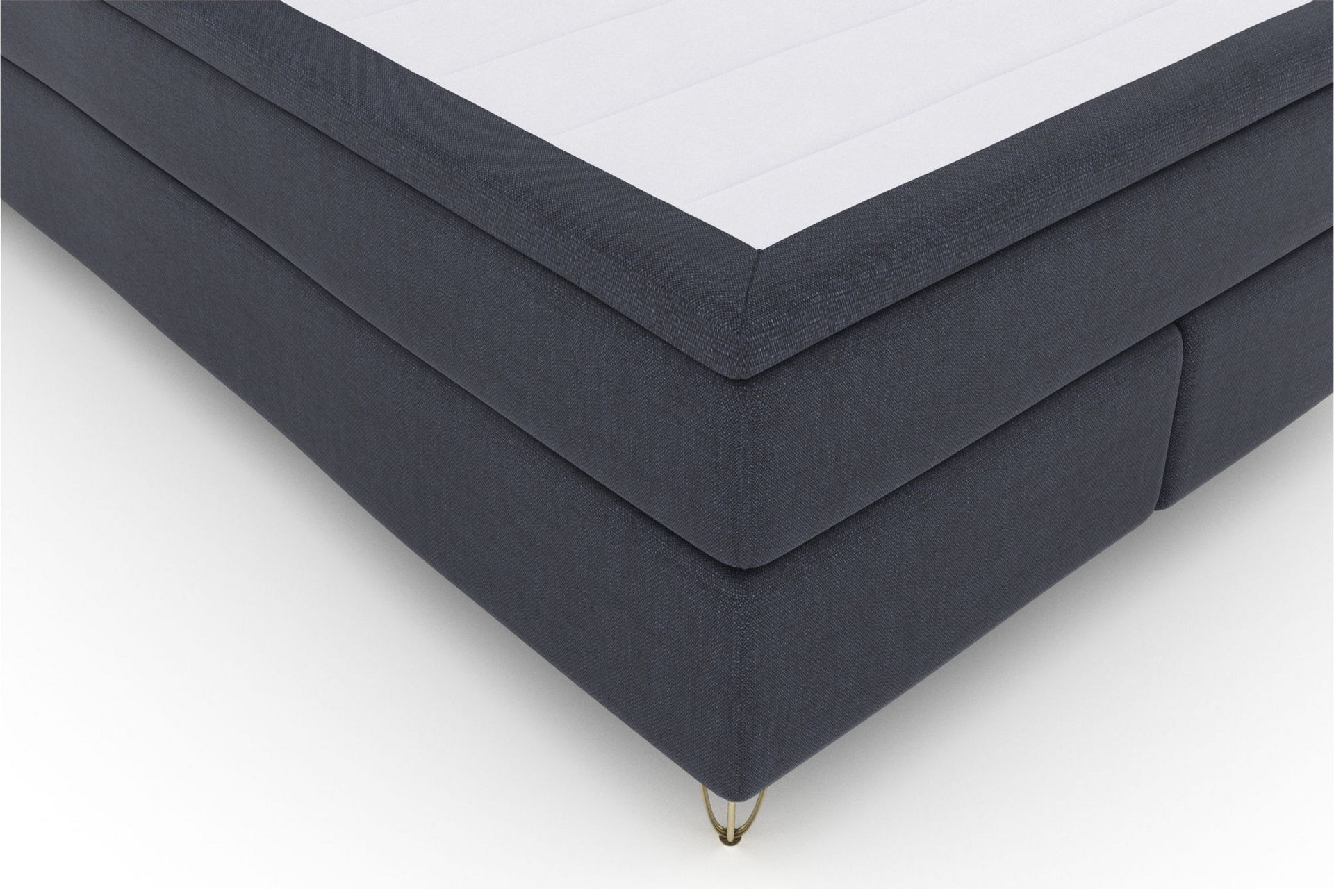 Select No 5 Kontinentalseng 140x200 hård/Medium Latex - Blå/metal V-Form - Møbler - Senge - Kontinentalsenge