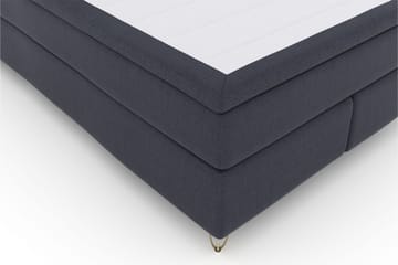 Select No 5 Kontinentalseng 140x200 hård/Medium Latex - Blå/metal V-Form - Møbler - Senge - Kontinentalsenge