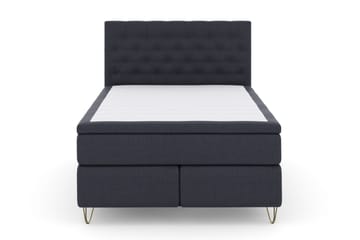 Select No 5 Kontinentalseng 140x200 hård/Medium Latex - Blå/metal V-Form - Møbler - Senge - Kontinentalsenge
