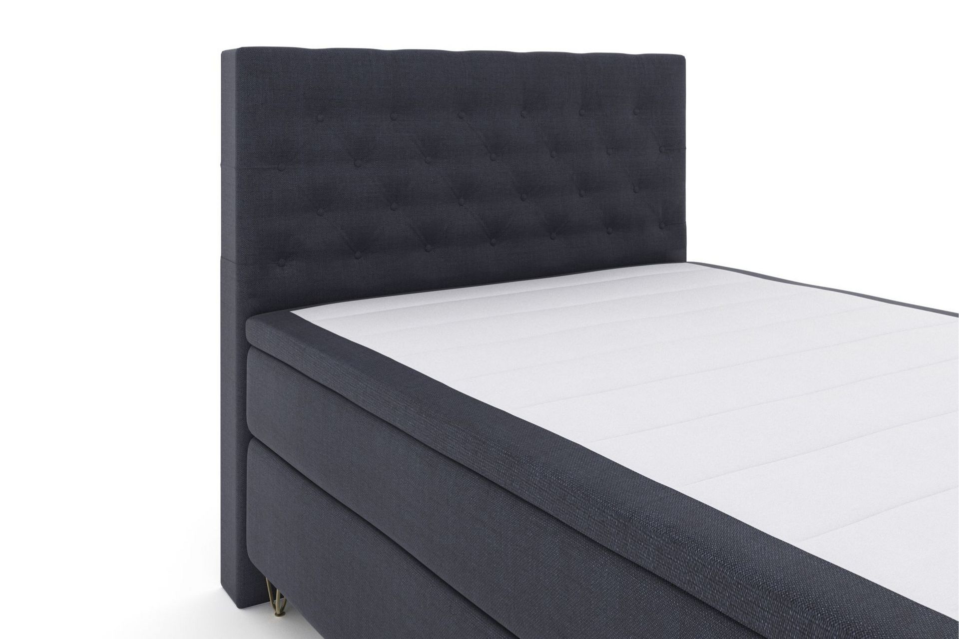 Select No 5 Kontinentalseng 140x200 hård/Medium Latex - Blå/metal V-Form - Møbler - Senge - Kontinentalsenge