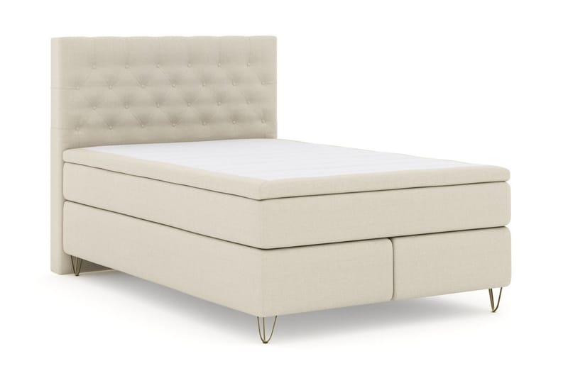 Select No 5 Kontinentalseng 140x200 Medium Latex - Beige/metal V-Form - Møbler - Senge - Kontinentalsenge