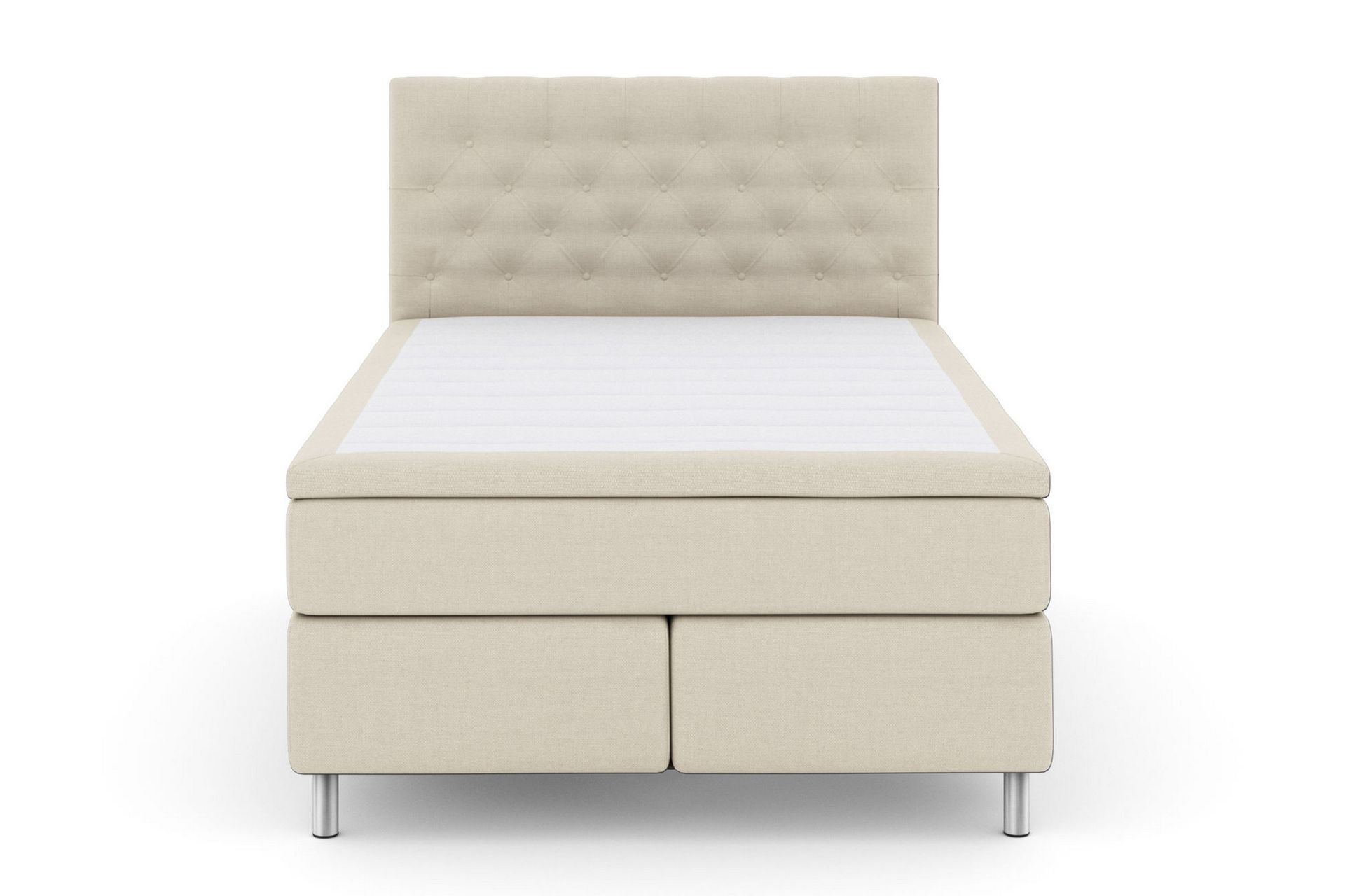 Select No 5 Kontinentalseng 140x200 Medium Latex - Beige/metal - Møbler - Senge - Kontinentalsenge