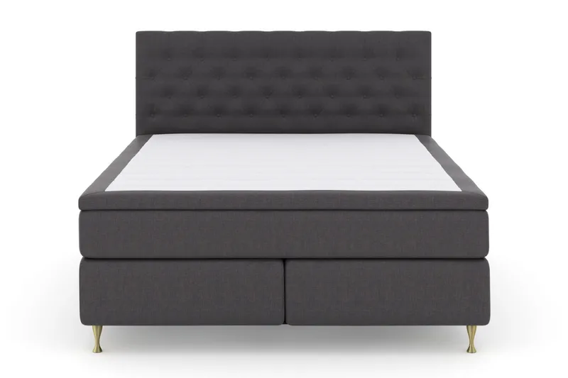 Select No 5 Kontinentalseng 160x200 hård Latex - mørkegrå/Guld - Møbler - Senge - Kontinentalsenge