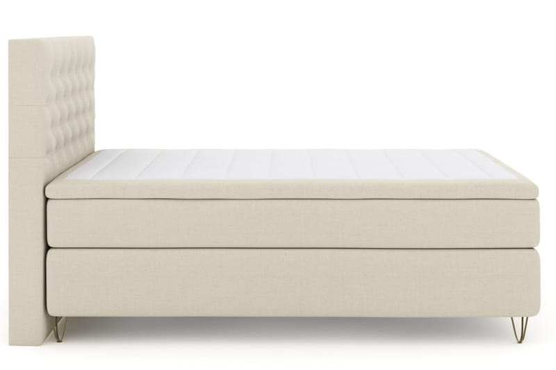 Select No 5 Kontinentalseng 160x200 hård Watergel - Beige/metal V-Form - Møbler - Senge - Kontinentalsenge