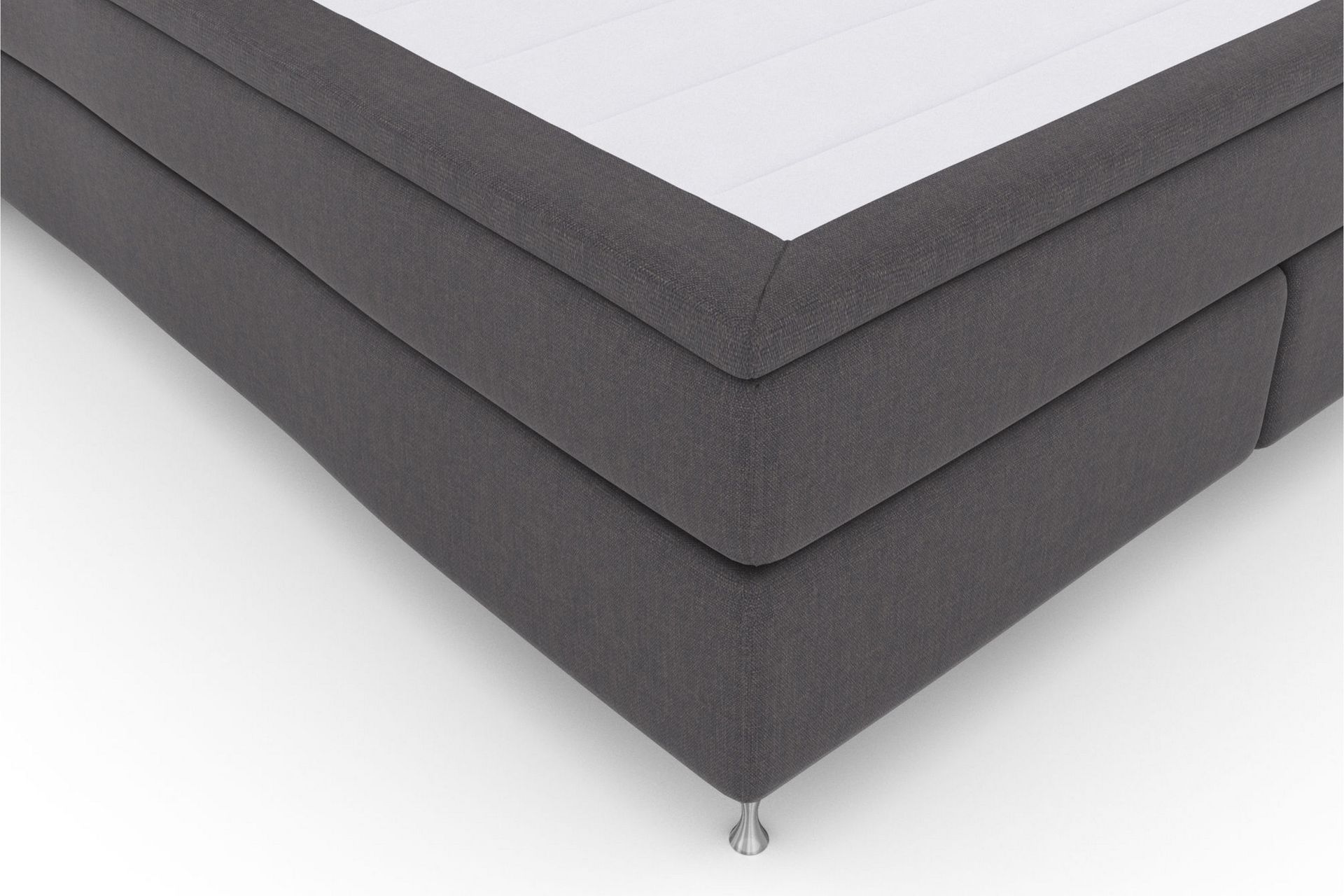 Select No 5 Kontinentalseng 160x200 hård/Medium Latex - mørkegrå/sølv - Møbler - Senge - Kontinentalsenge