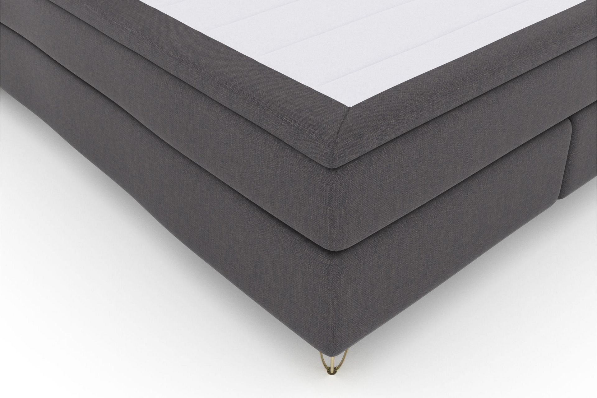 Select No 5 Kontinentalseng 180x200 hård/Medium Latex - mørkegrå/metal V-Form - Møbler - Senge - Kontinentalsenge