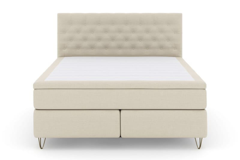 Select No 5 Kontinentalseng 210x210 hård Watergel - Beige/metal V-Form - Møbler - Senge - Kontinentalsenge