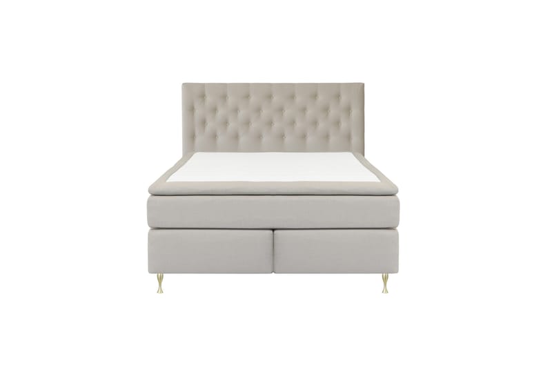 Select No 5 Kontinentalseng 210x210 hård/Medium Latex, Beige/Guld