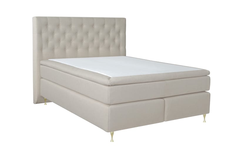 Select No 5 Kontinentalseng 210x210 hård/Medium Latex - Beige/Guld - Møbler - Senge - Kontinentalsenge
