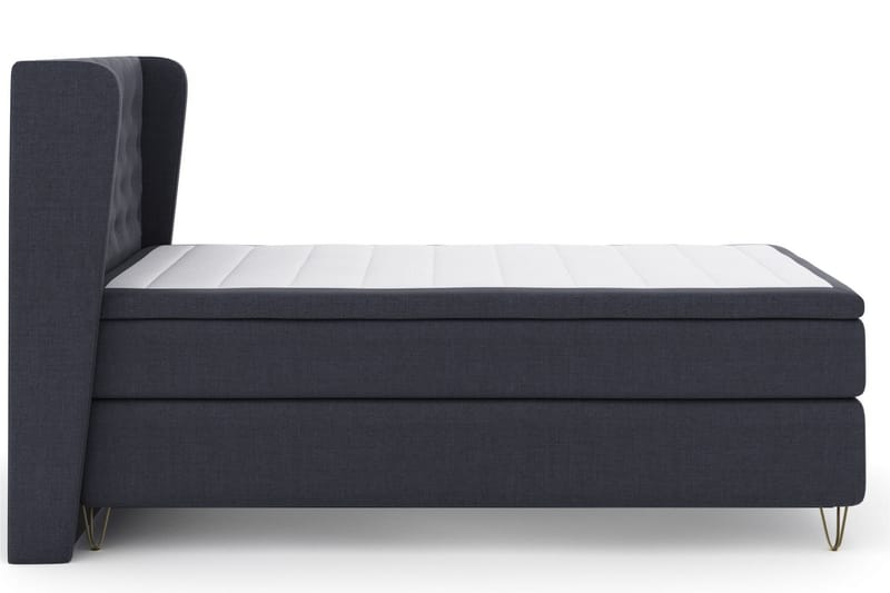 Select No 6 Komplet Sengepakke 120x200 Fast Memory/Pocket - Blå/Metal V-form - Møbler - Senge - Kontinentalsenge