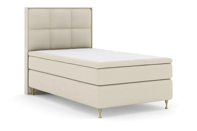 Select No 6 Komplet Sengepakke 120x200 Fast Watergel - Beige/Guld - Møbler - Senge - Kontinentalsenge