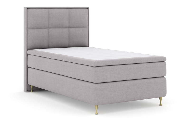 Select No 6 Komplet Sengepakke 120x200 Fast Watergel - Lysegrå/Guld - Møbler - Senge - Komplet sengepakke