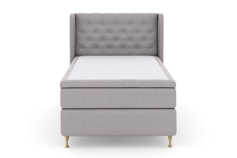 Select No 6 Komplet Sengepakke 120x200 Fast Watergel - Lysegrå/Guld - Møbler - Senge - Komplet sengepakke