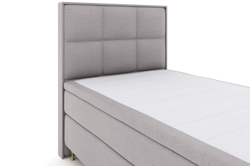 Select No 6 Komplet Sengepakke 120x200 Fast Watergel - Lysegrå/Guld - Møbler - Senge - Komplet sengepakke