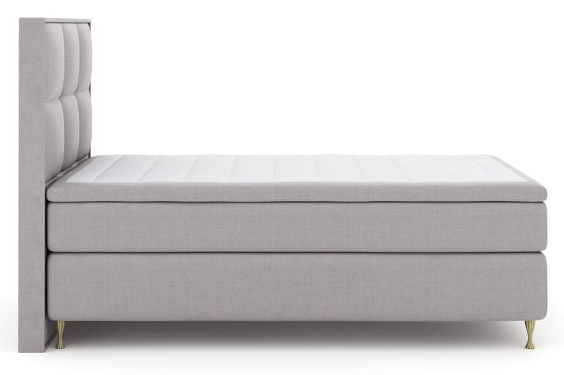 Select No 6 Komplet Sengepakke 120x200 Fast Watergel - Lysegrå/Guld - Møbler - Senge - Komplet sengepakke