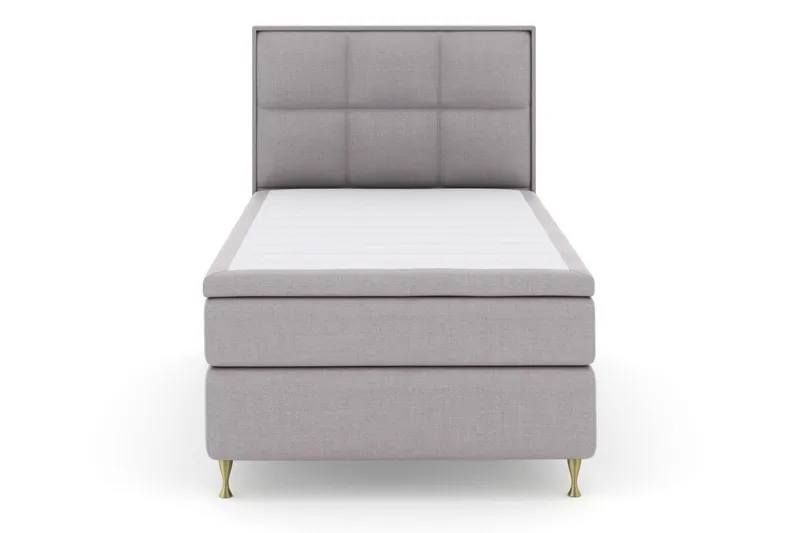 Select No 6 Komplet Sengepakke 120x200 Fast Watergel - Lysegrå/Guld - Møbler - Senge - Kontinentalsenge