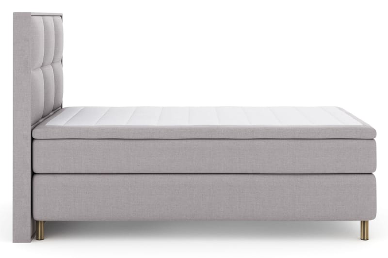Select No 6 Komplet Sengepakke 120x200 Fast Watergel - Lysegrå/Kobber - Møbler - Senge - Komplet sengepakke