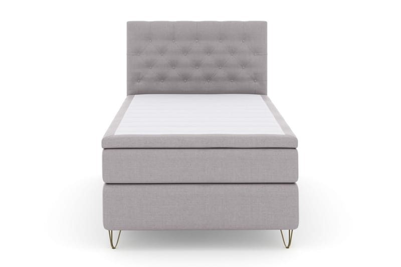 Select No 6 Komplet Sengepakke 120x200 Fast Watergel - Lysegrå/Metal V-form - Møbler - Senge - Komplet sengepakke