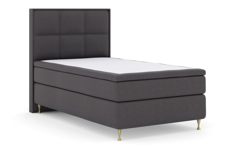 Select No 6 Komplet Sengepakke 120x200 Fast Watergel - Mørkegrå/Guld - Møbler - Senge - Komplet sengepakke