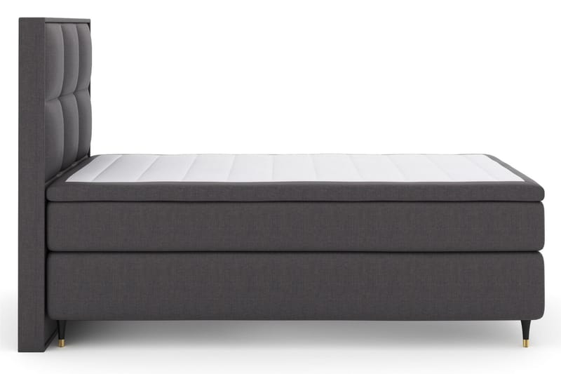Select No 6 Komplet Sengepakke 120x200 Fast Watergel - Mørkegrå/Guld - Møbler - Senge - Komplet sengepakke