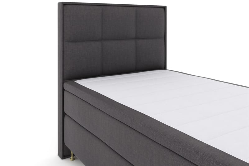 Select No 6 Komplet Sengepakke 120x200 Fast Watergel - Mørkegrå/Guld - Møbler - Senge - Komplet sengepakke