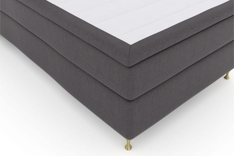 Select No 6 Komplet Sengepakke 120x200 Fast Watergel - Mørkegrå/Guld - Møbler - Senge - Komplet sengepakke